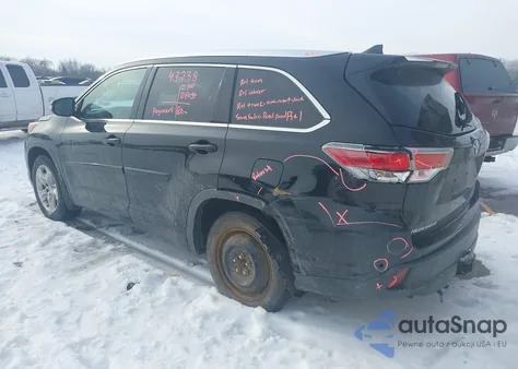 2015 Toyota Highlander Limited V6 from USA, damaged, VIN 5TDDKRFH5FS145599